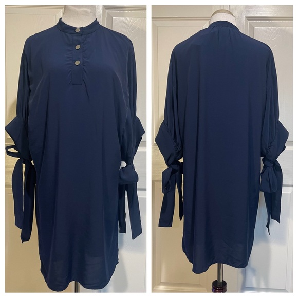 NWT! Club Monaco Tie Sleeve Dress - Picture 3 of 8